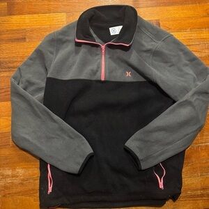 Hurley Black and Gray Fleece Pullover